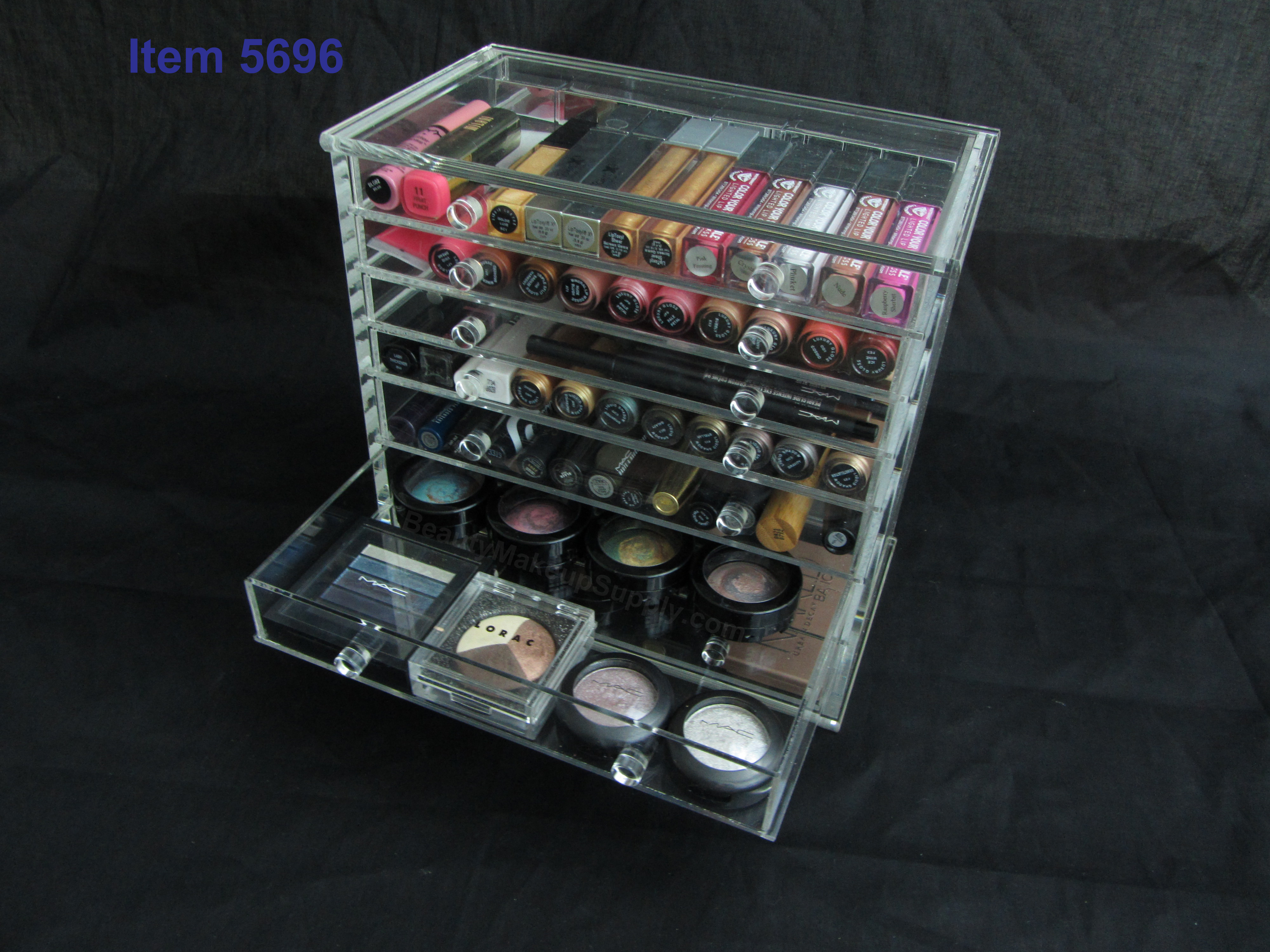 Acrylic Cosmetic & Jewelry Organizer Luxury 7-Drawer Table Top Style